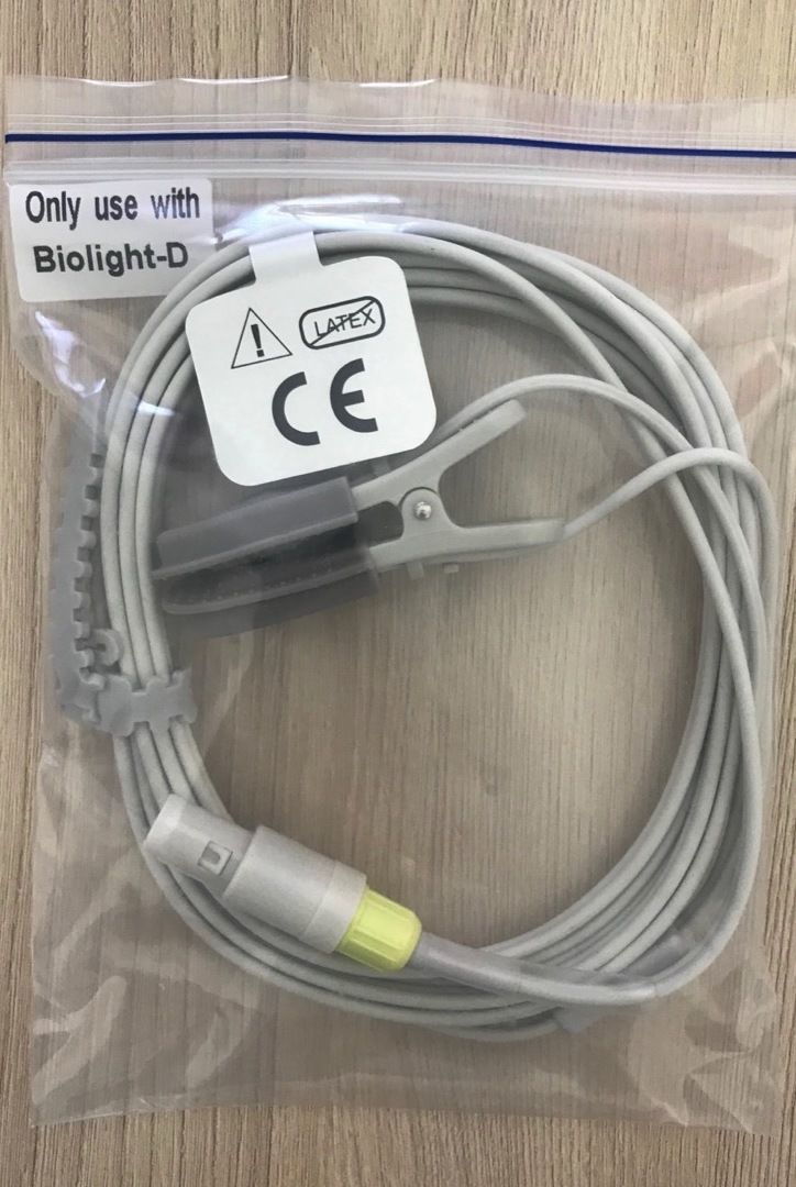 Spo2 Animal Clip for Vital sign Monitor Biolight BLT_สายแซทวัดออกซิเจนในเลือดแบบหนีบหูสำหรับสัตว์เครื่อง Biolight