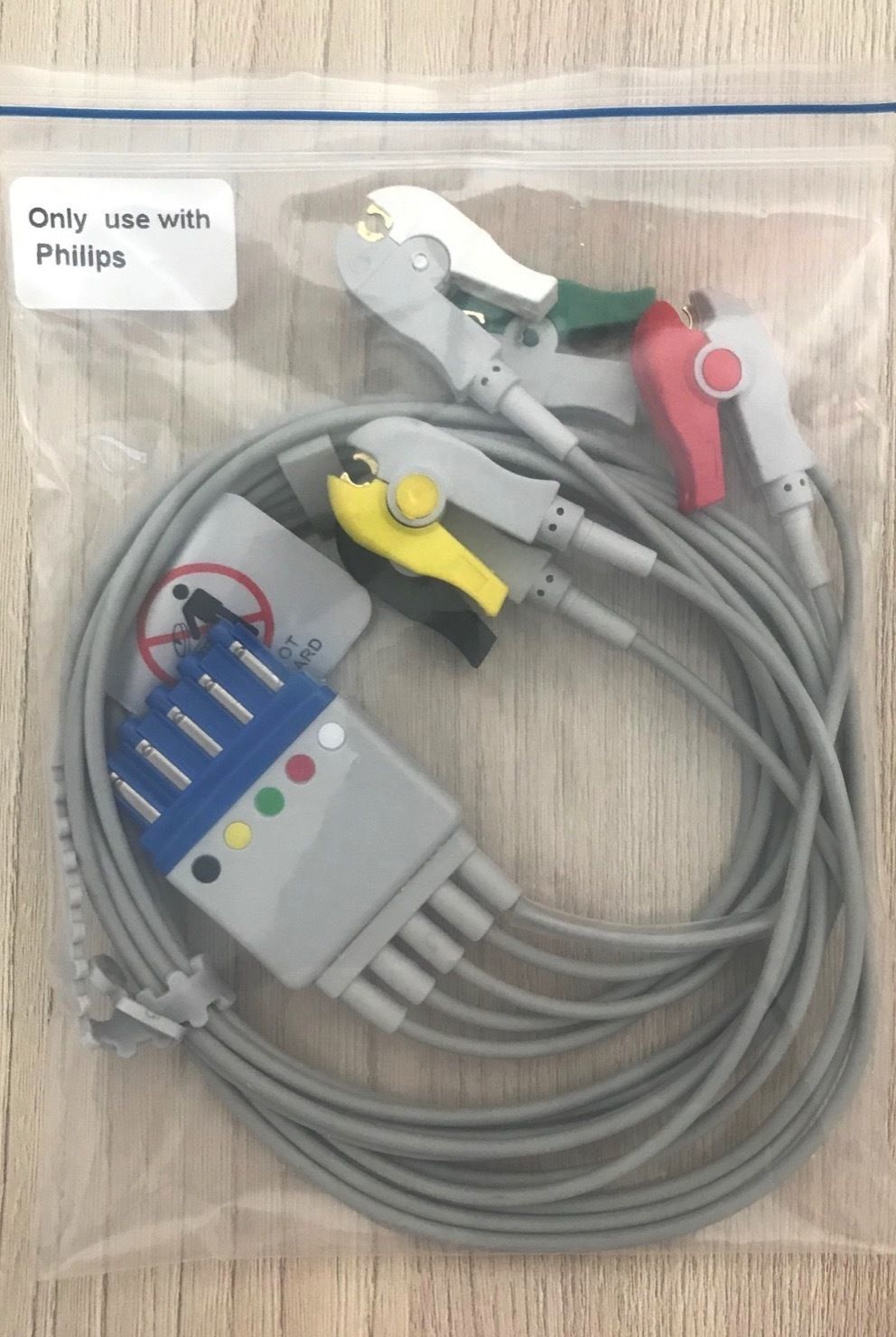 ECG 5 lead wires probe for Philips Bedside patient monitor_สายลีดโพรบแบบ 5 ลีด สำหรับเครื่องมอนิเตอร์ผู้ป่วยฟิลิปส์ Philips