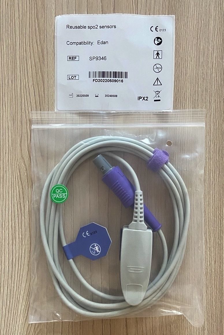 Spo2 Adult single cable for Bedside Monitor Edan IM8 IM9_สายเซนเซอร์เคเบิ้ลวัดออกซิเจนผู้ป่วยเครื่องมอนิเตอร์ Edan รุ่น IM8 และ IM9